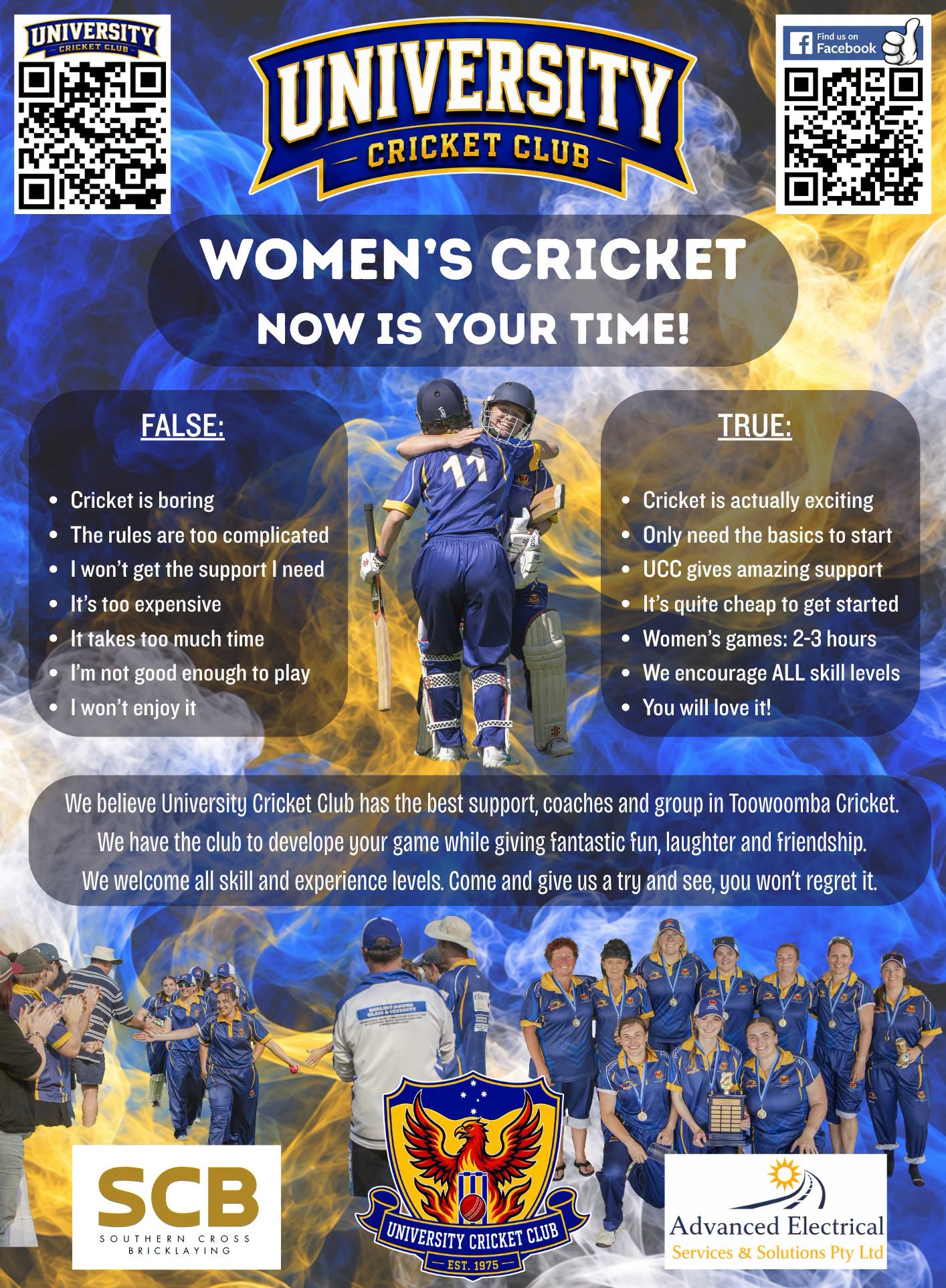 Facebook - Women's Cricket Now Is Your Time